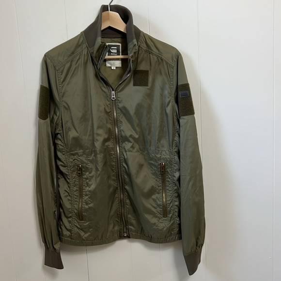 G STAR RAW BENARES Overshirt Lightweight Athletic Jacket Olive Green Fatigue M - Picture 1 of 14